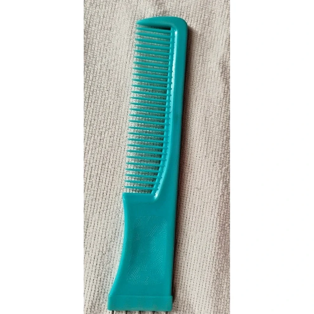 Vintage Blue Teal Goody 80s 90s Comfort Tip Comb & Lift Comb Pick Combo USA